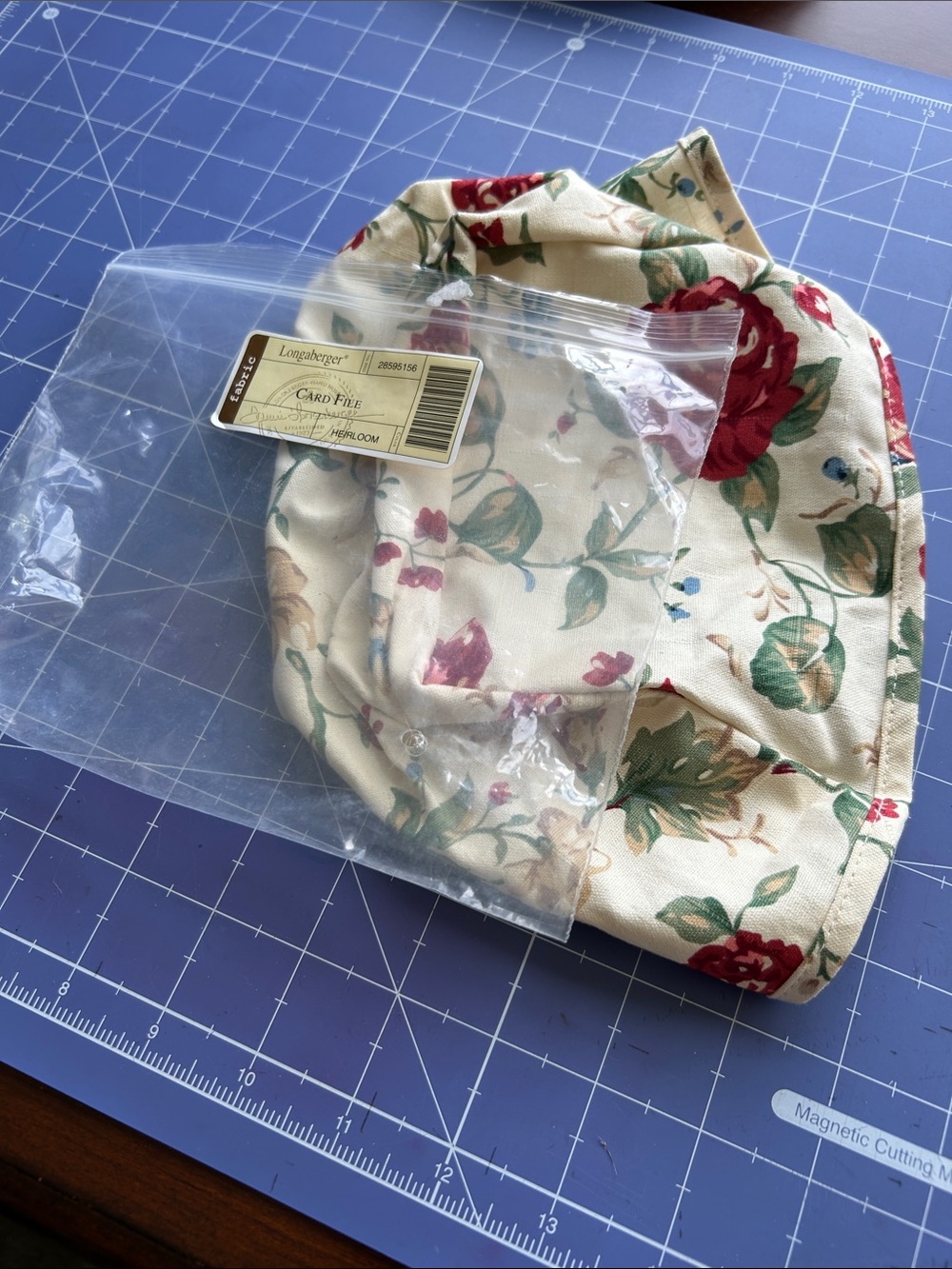 Longenberger fabric liner nwt for card file color heirloom 28595156 never used.